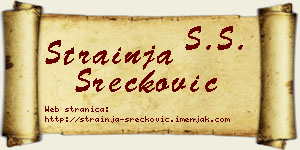 Strainja Srećković vizit kartica
